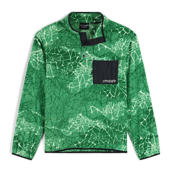 Spyder Snap Lounge Fleece Pullover- Verdant Green Sz XXL Unisex NWT - Picture 3 of 16
